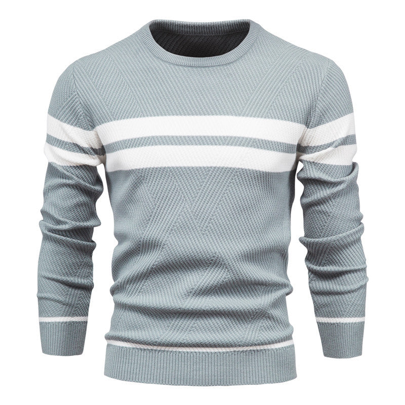 Men‘s Stylish Striped Knit Sweater