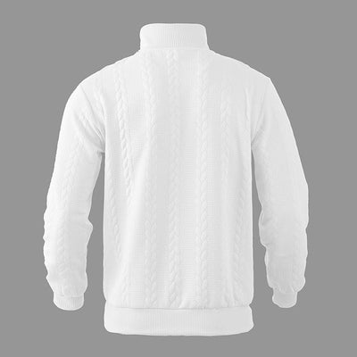 Men’s Heavyweight Knitted Jacquard Pullover Sweatshirt