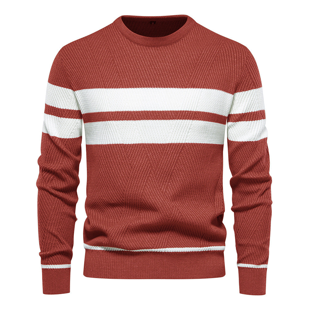 Men‘s Stylish Striped Knit Sweater