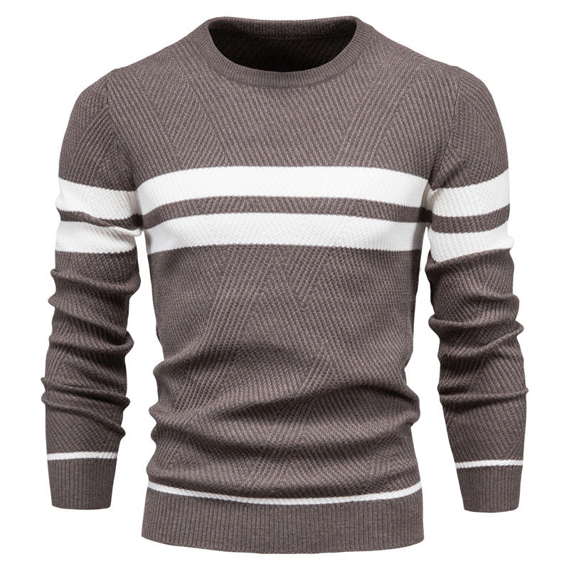 Men‘s Stylish Striped Knit Sweater