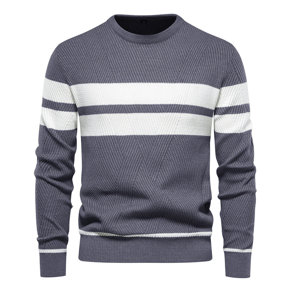 Men‘s Stylish Striped Knit Sweater