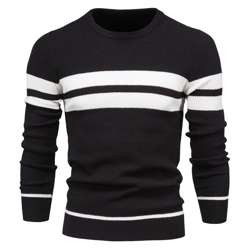 Men‘s Stylish Striped Knit Sweater