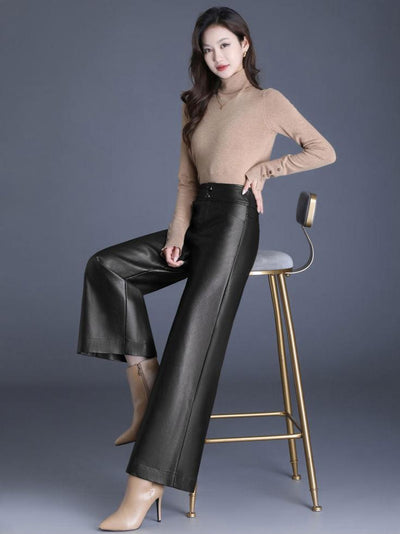 Lunara Leather Elegance Trousers