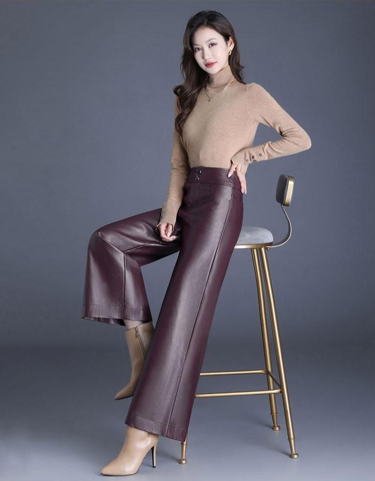 Lunara Leather Elegance Trousers