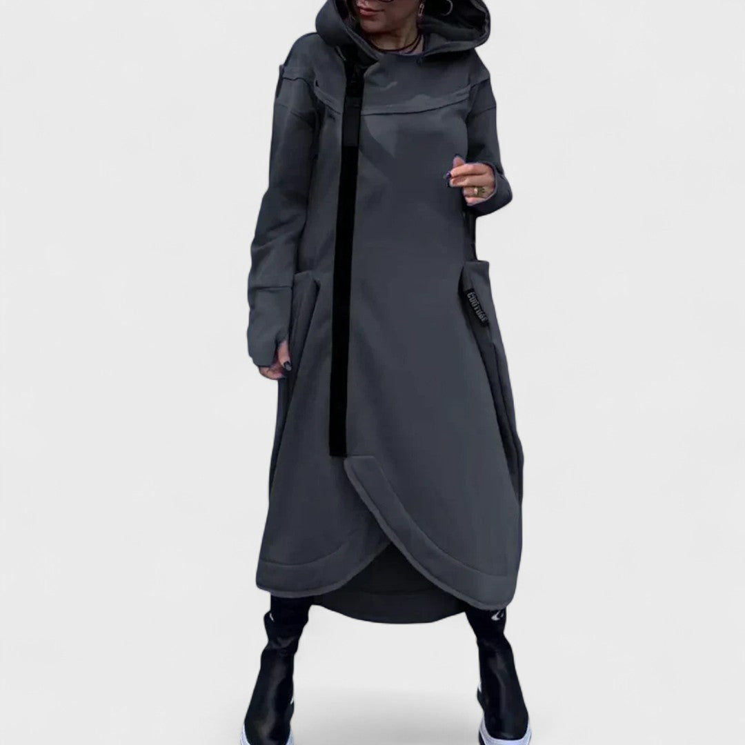 Maren Luxe™ | Long Zip Hooded Coat