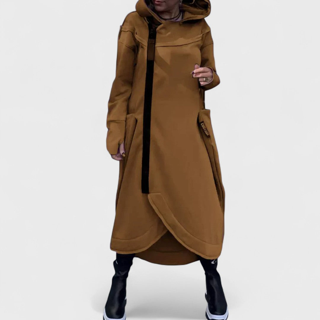 Maren Luxe™ | Long Zip Hooded Coat