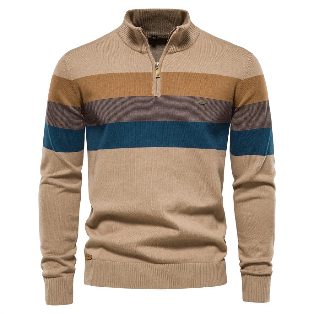 Men's Cotton Quarter-Zip Sweater
