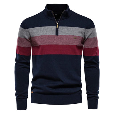 Men's Cotton Quarter-Zip Sweater