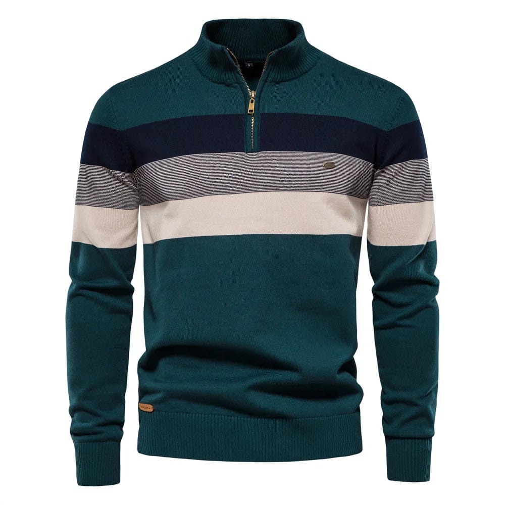 Men's Cotton Quarter-Zip Sweater