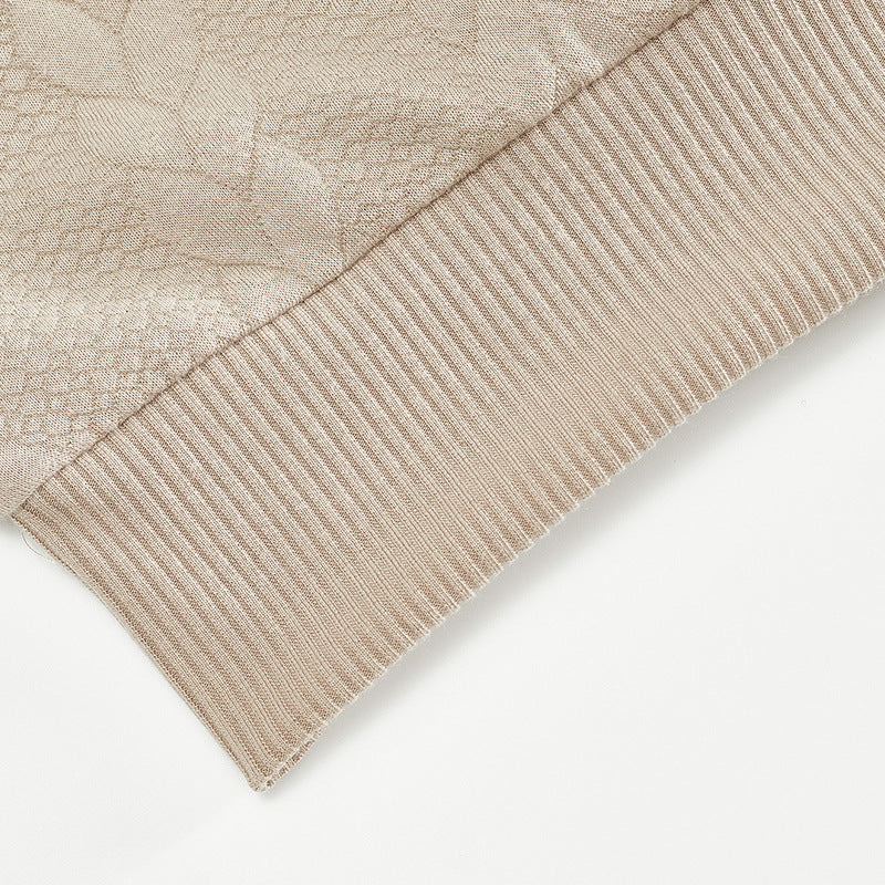 Men’s Heavyweight Knitted Jacquard Pullover Sweatshirt