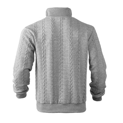 Men’s Heavyweight Knitted Jacquard Pullover Sweatshirt