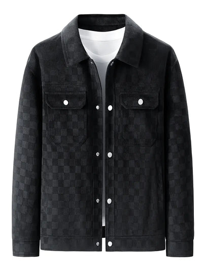 CALDERO — Checkered Suede Jacket