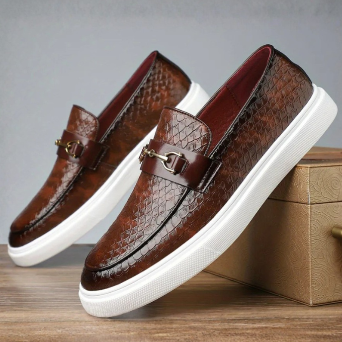 CIRANO — Snakeskin Loafers
