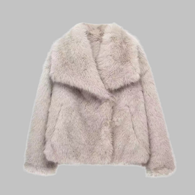 TATSULOK™ - Classy Long Sleeve Collared Fuzzy Coat