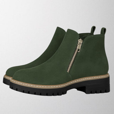 Elma – Women's shoe with round toe and side zip fastening