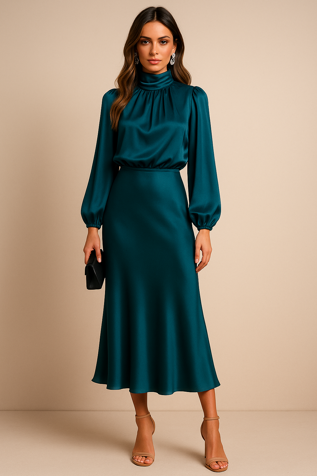 Aveline | Pleated Midi Dress