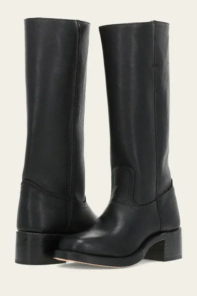 Knee-High Boots with Slim Fit and Structured Sole