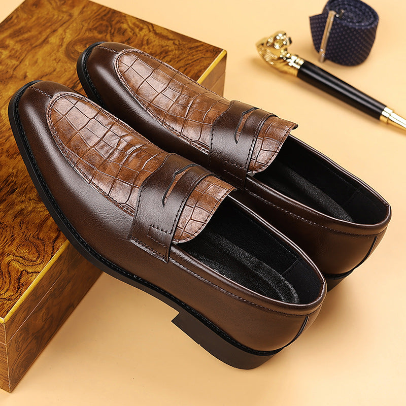 CASSIAN — Croc-Embossed Dress Shoes