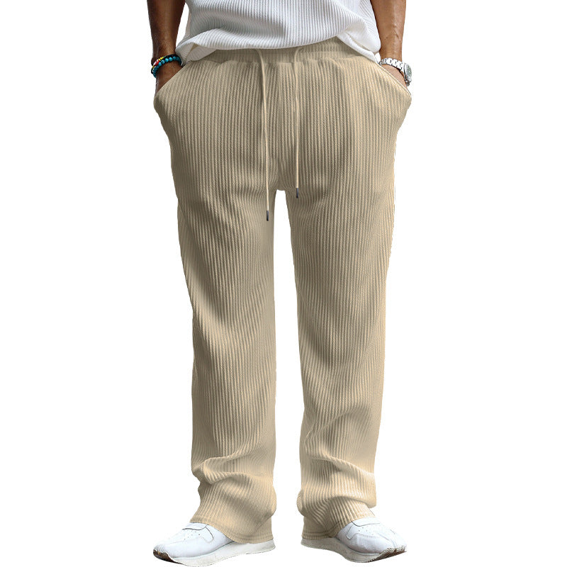 Men's Casual Ribbed Trousers