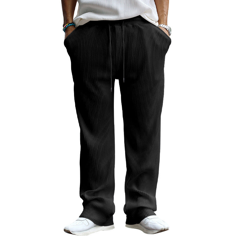 Men's Casual Ribbed Trousers
