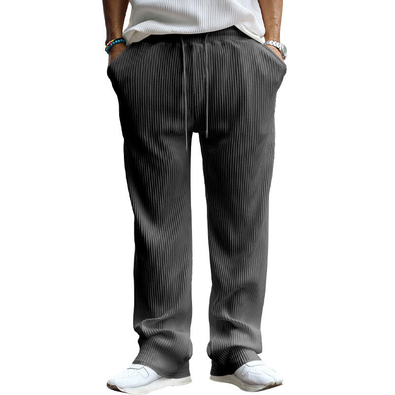 Men's Casual Ribbed Trousers