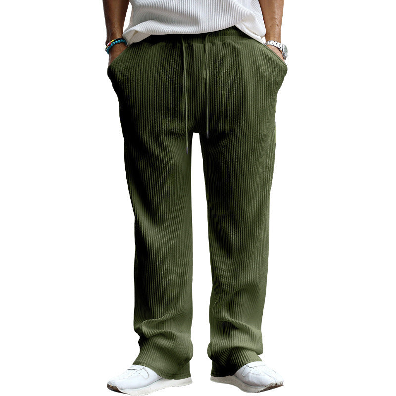 Men's Casual Ribbed Trousers