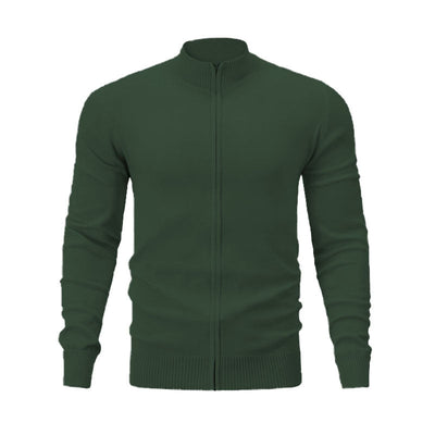 Men's Comfort Knitted Ribbed Zipper Sweater