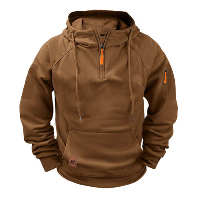Men's Comfortable Versatile Half-Zip Pullover Hoodie