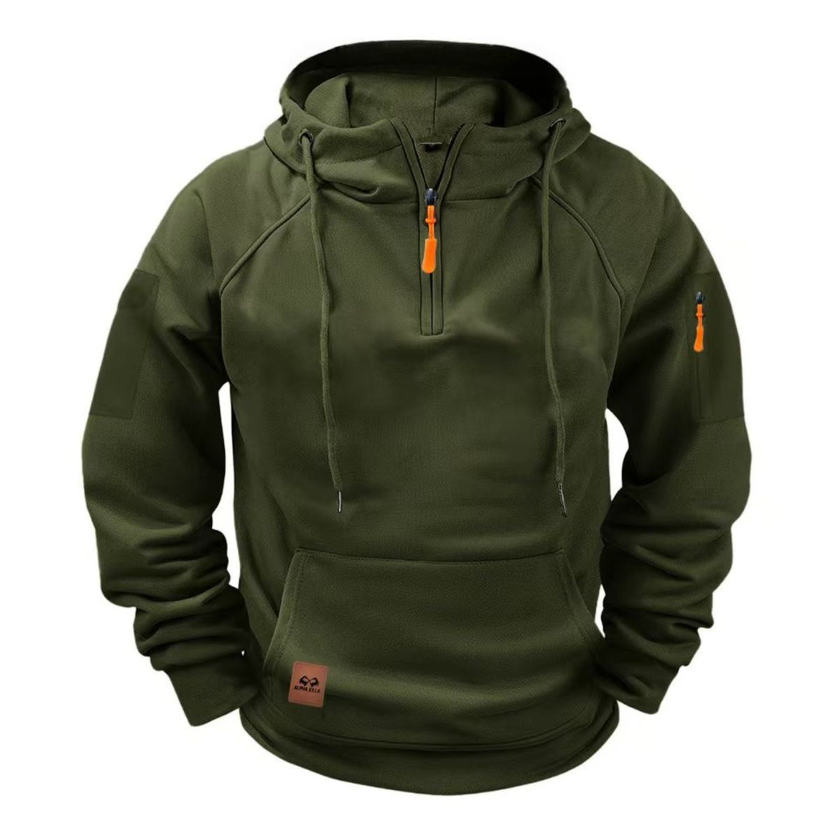 Men's Comfortable Versatile Half-Zip Pullover Hoodie