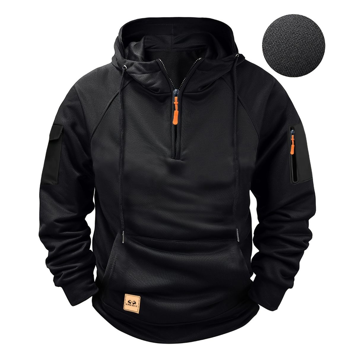 Men's Comfortable Versatile Half-Zip Pullover Hoodie