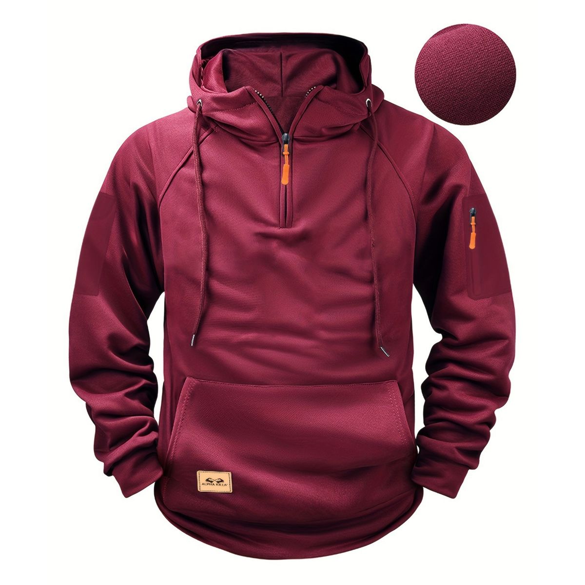 Men's Comfortable Versatile Half-Zip Pullover Hoodie