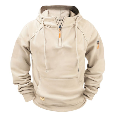 Men's Comfortable Versatile Half-Zip Pullover Hoodie