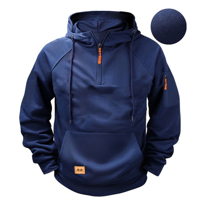 Men's Comfortable Versatile Half-Zip Pullover Hoodie