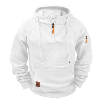 Men's Comfortable Versatile Half-Zip Pullover Hoodie