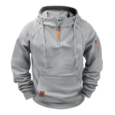 Men's Comfortable Versatile Half-Zip Pullover Hoodie