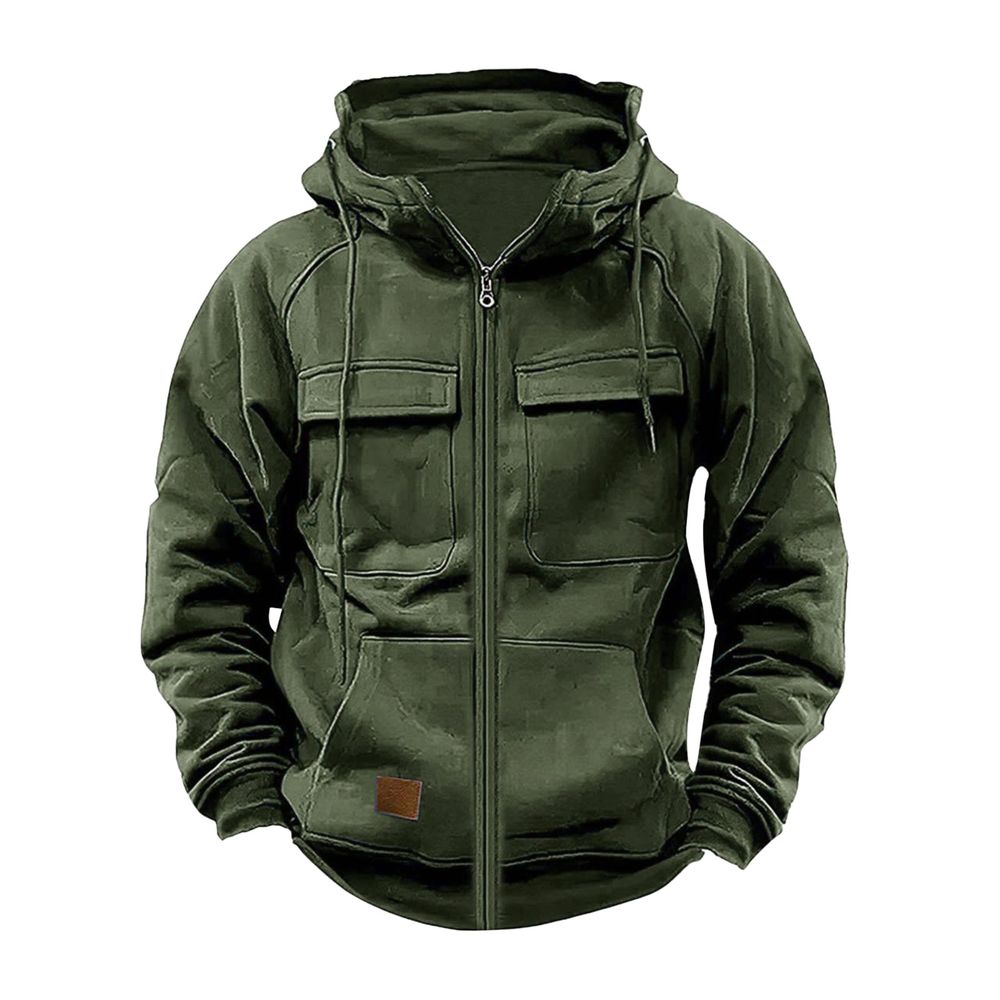 Men's Premium Comfortable Color-Block Zip-up Hoodie