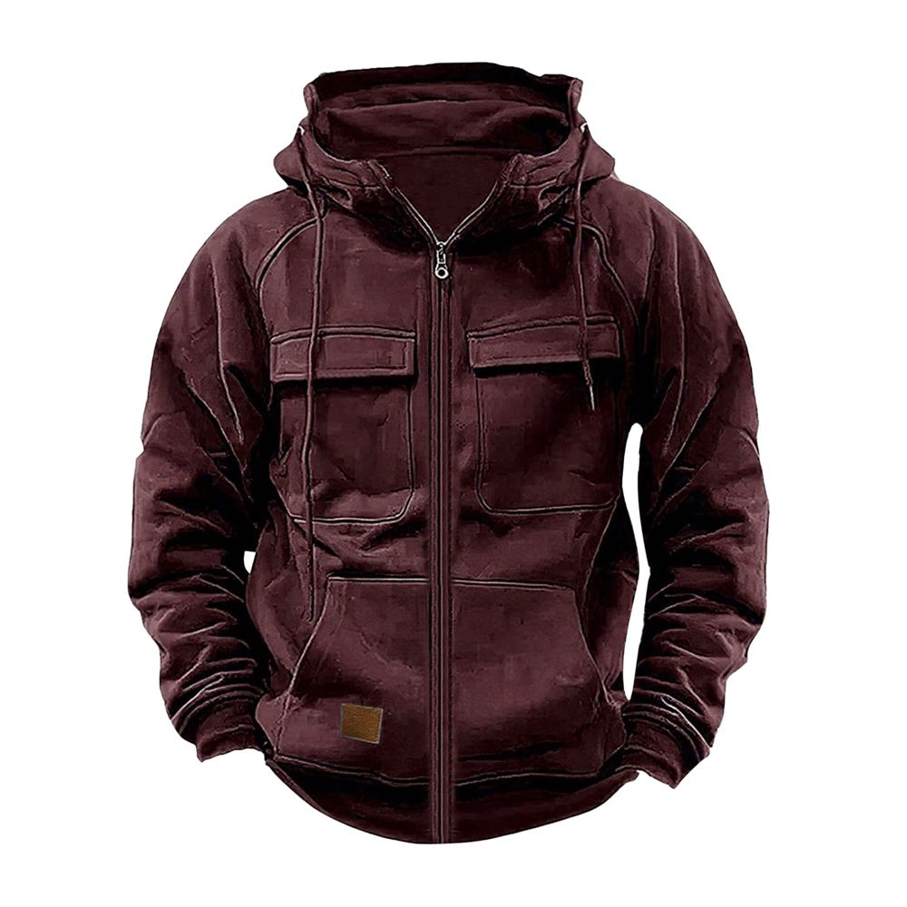 Men's Premium Comfortable Color-Block Zip-up Hoodie