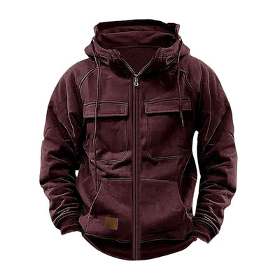 Men's Premium Comfortable Color-Block Zip-up Hoodie