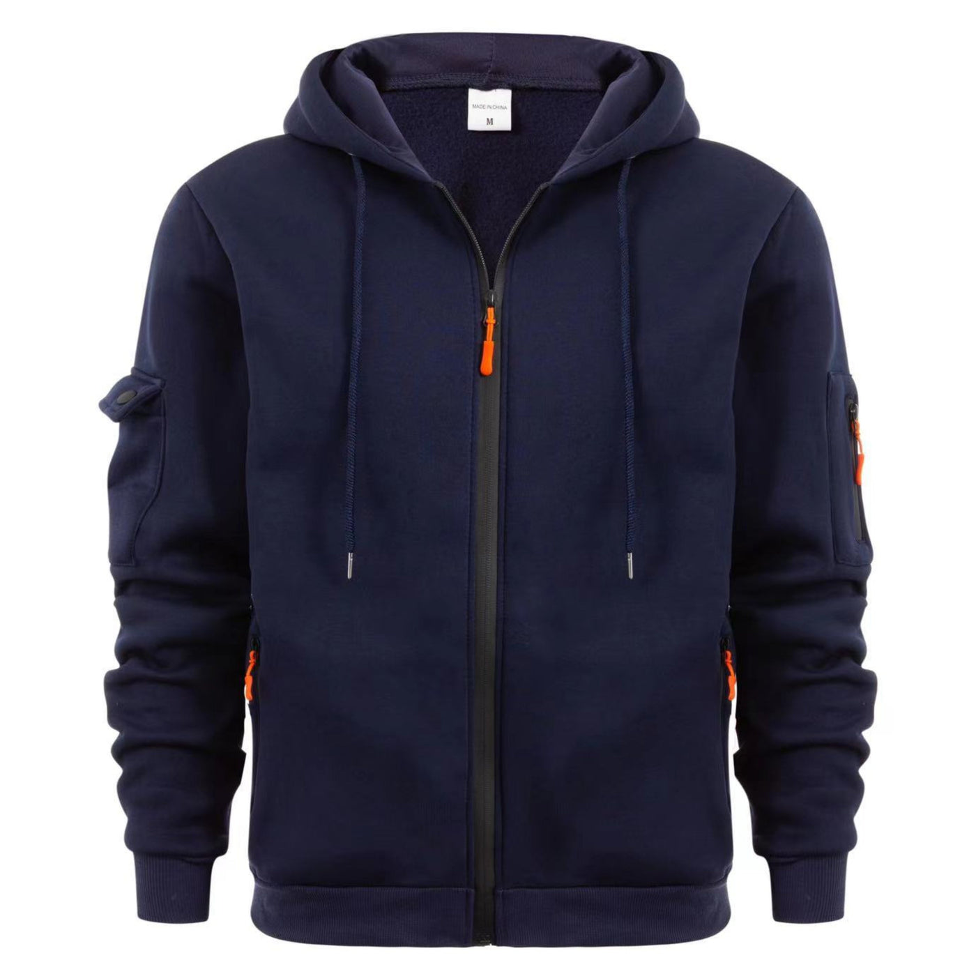 Men's Premium Comfortable Zippered Hoodie With Multiple Pockets