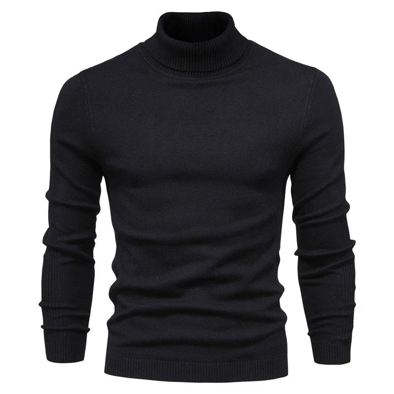 Men's Premium Cozy Knit Turtleneck Sweater