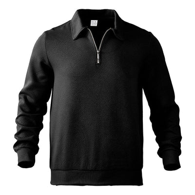 Men’s Stylish Cozy Versatile Quarter-Zip Pullover Sweatshirt