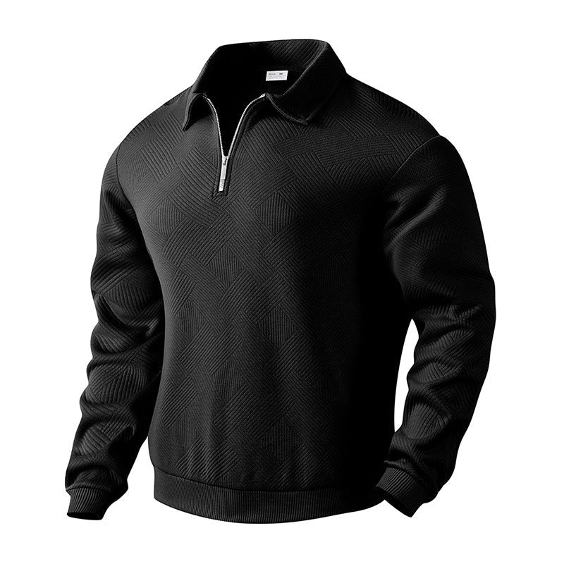 Men’s Stylish Cozy Versatile Quarter-Zip Pullover Sweatshirt