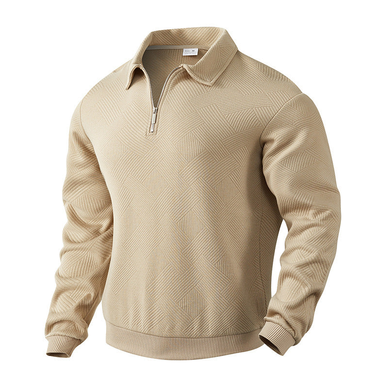 Men’s Stylish Cozy Versatile Quarter-Zip Pullover Sweatshirt