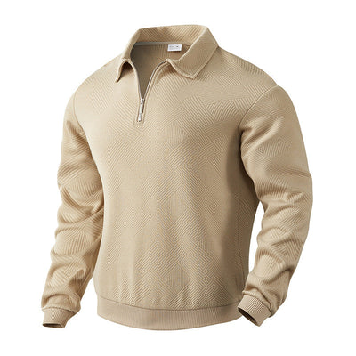 Men’s Stylish Cozy Versatile Quarter-Zip Pullover Sweatshirt