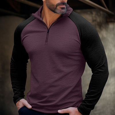 Men’s Versatile Sporty Style Quarter-Zip Pullover