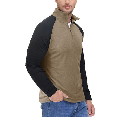 Men’s Versatile Sporty Style Quarter-Zip Pullover