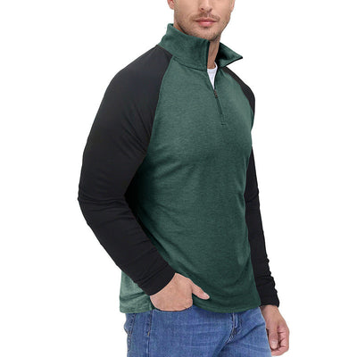 Men’s Versatile Sporty Style Quarter-Zip Pullover