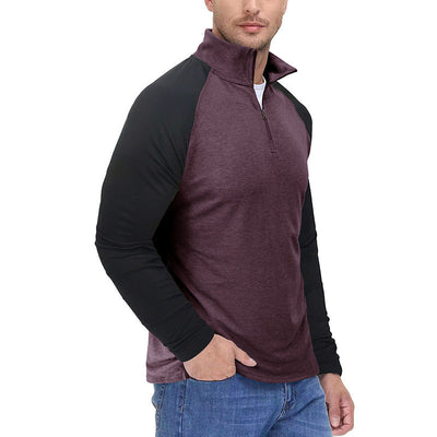 Men’s Versatile Sporty Style Quarter-Zip Pullover