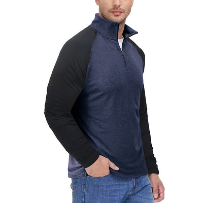 Men’s Versatile Sporty Style Quarter-Zip Pullover