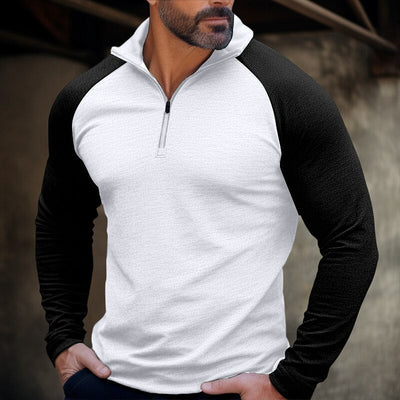 Men’s Versatile Sporty Style Quarter-Zip Pullover